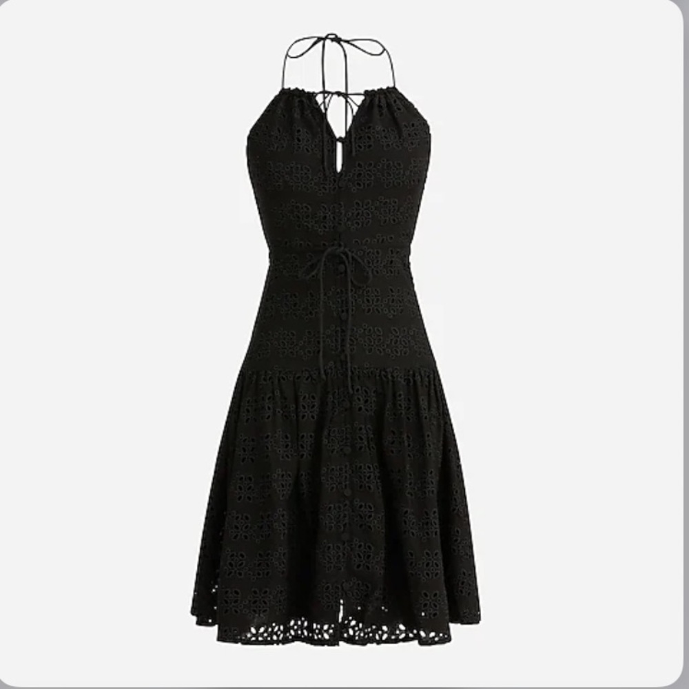 J. Crew NWT Anguilla Mini Halter Dress in Eyelet - Picture 1 of 4